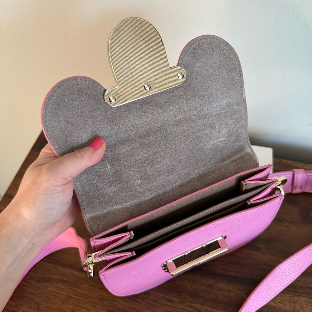 Furla Pink Leather Crossbody Bag. - Picture 8 of 12
